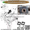 Brake Block Mounting Set with Screw Nut for Club Car DS Carryall Golf Cart 1981-Up Replaces 1011402 - Image 4