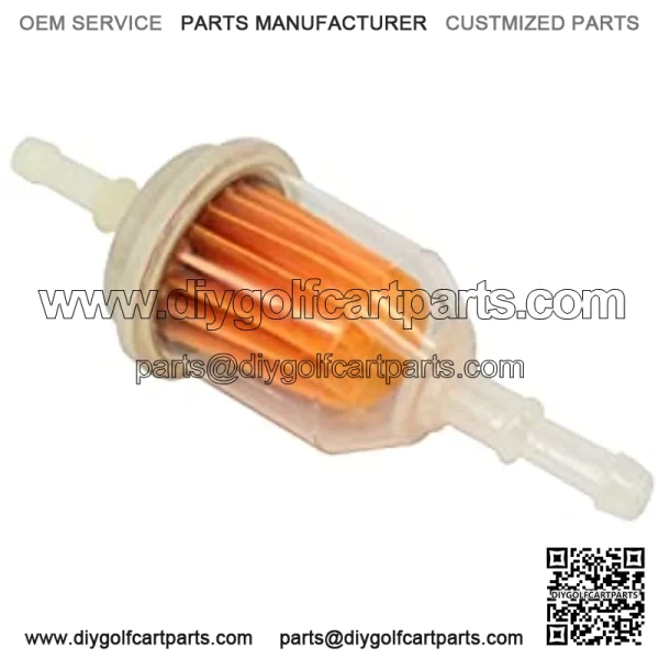 VW 131-261-275 1/4" To 5/16?? Inline Fuel Filter 30 Micron (1 PACK) For Golf Cart, JOHN DEERE AM116304