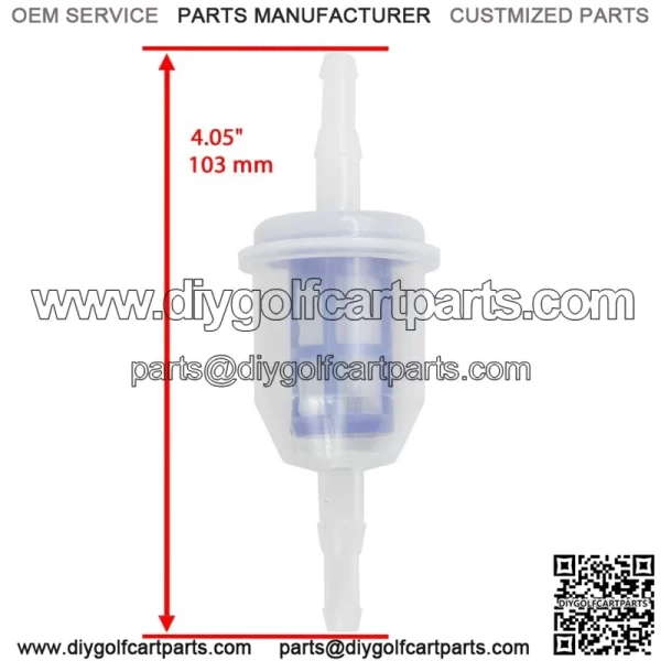 1/4" or 5/16" Fuel Filter fits John Deere X105 X106 X107 X110 X115 X116 AM116304 - Image 2