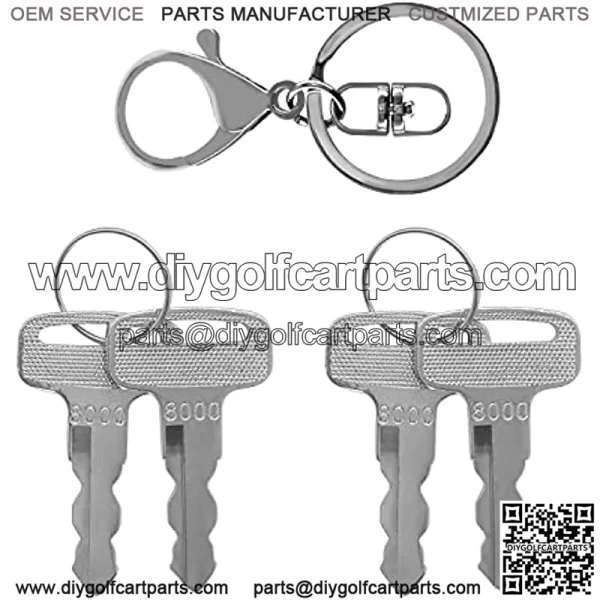 Golf Carts Keys 4 PCS Golf Cart Replacement Ignition Keys for Yamaha G14 G16 G19 G22 G29/Drive Golf Cart OEM# JU2-H2511-00 Gas/Electric - Image 2