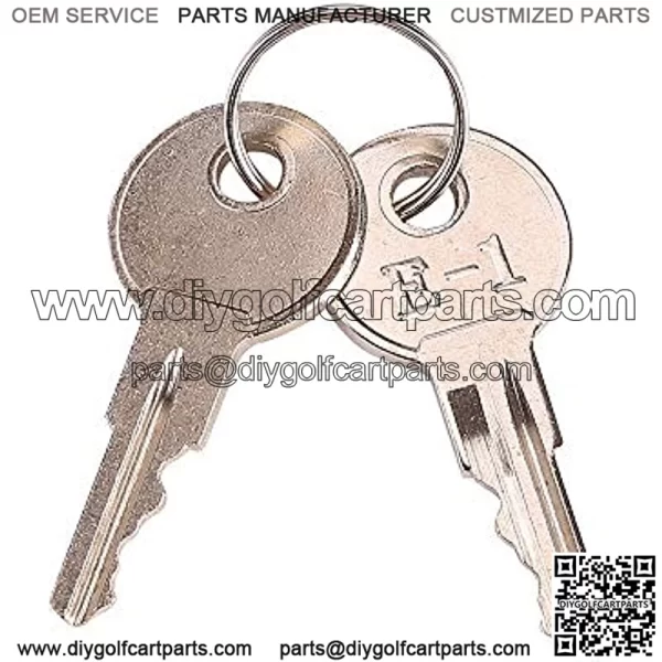Universal Golf Cart Ignition Keys for EZGO 1982-up Electric and Gas, 2 PCS, OEM# 17063-G1 605946 611282 606993 609680 609692