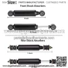 Club Car Precedent&DS Shocks,Golf Cart Front and Rear Shock Absorbers for Club Car DS G&E 1988-up,Precedent G&E 2004-up,Replace OEM:1014235,1014236,1010991,1015813,1013164(2 Front+2 Rear Shocks) - Image 2