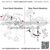 Club Car Precedent&DS Shocks,Golf Cart Front and Rear Shock Absorbers for Club Car DS G&E 1988-up,Precedent G&E 2004-up,Replace OEM:1014235,1014236,1010991,1015813,1013164(2 Front+2 Rear Shocks) - Image 4