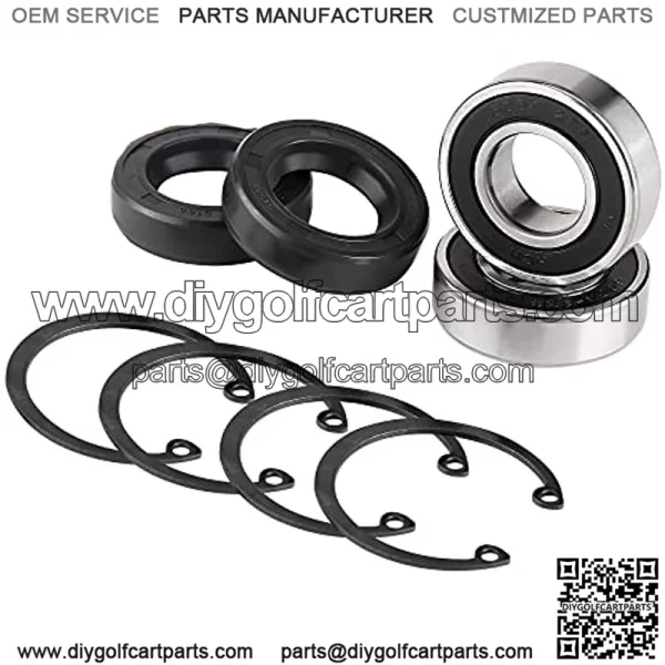 Rear Axle Shaft Bearing & Seal Kit for EZGO Golf Cart, OEM# 611931 70181-G01 70181G01 15112-G1 15112G1 620343, 2 Pack