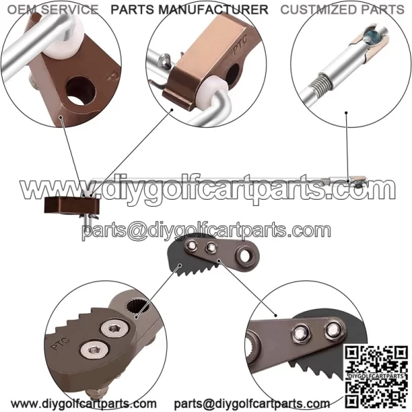 Club Car Golf Cart Aluminum Park Brake Latch Cover Includes Park Brake Lever and Pawl - Image 2