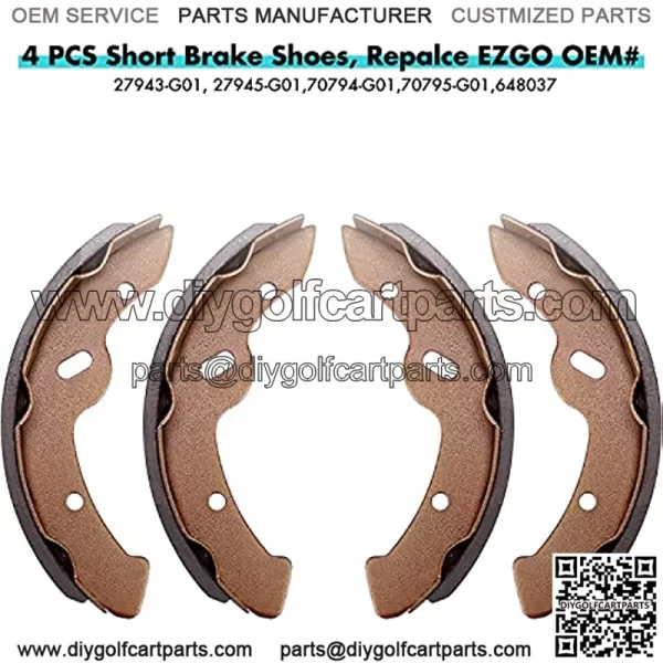Golf Cart EZGO Brake Maintenance Kit for 1997-Up Electric EZGO TXT PDS,Incl. Brake Hub Drums & Brake Pads/Shoes, OEM# 19186G1, 70794G01, 70795G01, 27943G01(NOT FIT Gas Models) - Image 3