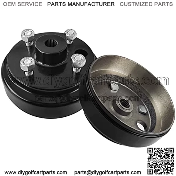 Golf Cart Brake Maintenance Kit for 1997-2008 Electric Vehicles EZGO TXT, Includes Brake Drums Brake Shoes & EZGO Bendix Brake Shoes Spring Kits OEM# 19186G1 70794G01 70795G01 (NOT FIT Gas Models) - Image 2