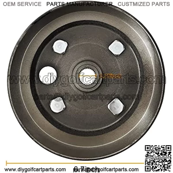 Golf Cart Brake Maintenance Kit for 1997-2008 Electric Vehicles EZGO TXT, Includes Brake Drums Brake Shoes & EZGO Bendix Brake Shoes Spring Kits OEM# 19186G1 70794G01 70795G01 (NOT FIT Gas Models) - Image 4