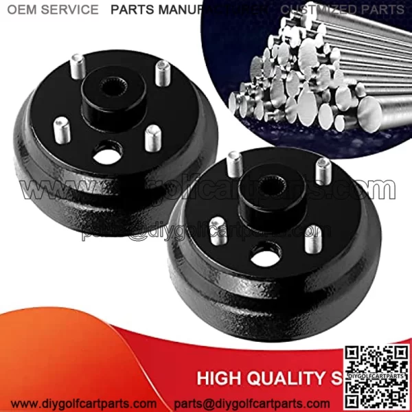 Golf Cart Brake Hub Drum w/30 Teeth Die Casting Fine Splined for EZGO 1991-up 4 Cycle Gas Models, Replaces OEM # 21807-G1, 21807G1, 41843-94 - 2 Pcs - Image 4