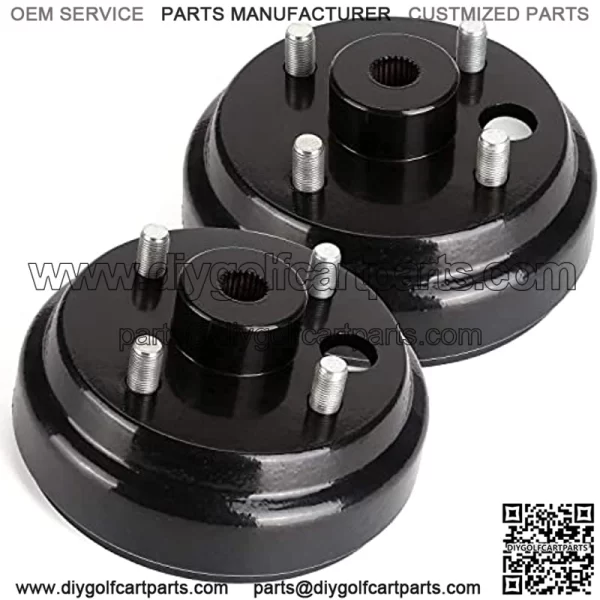 Golf Cart Brake Drums & Brake Shoes Kit for EZGO TXT 1996-up Electric Vehicles, Replace OEM 70794G01 70795G01 27943G01 27945G01 - Image 3