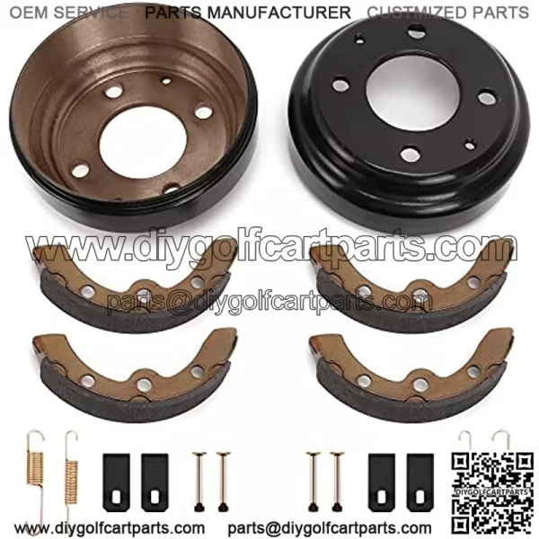 Golf Cart Brake Hub Drum & Brake Shoes Brake Spring Kit fit Club Car DS 1981-1994, OEM# 1011137 101146302 101816301 - Image 2