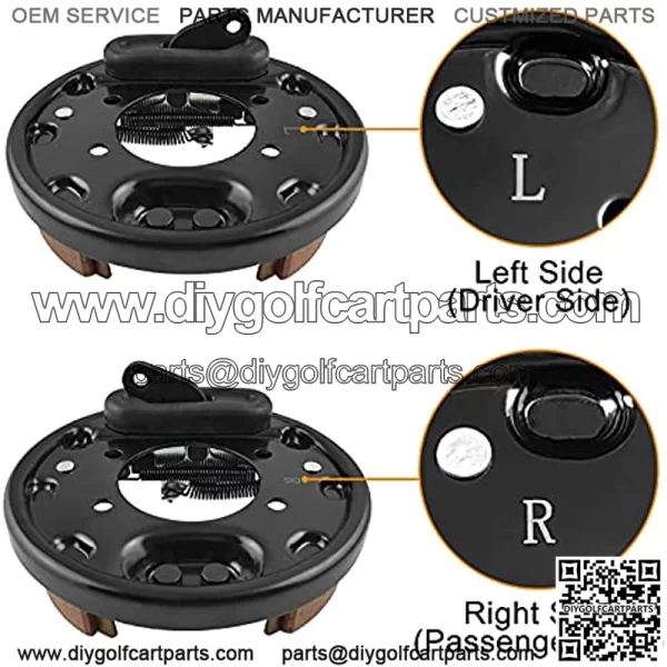 Golf Cart Brake Assembly for EZGO TXT PDS?Medalist?and Yamaha?Golf Carts?G14 G16 G19 G20 G21 G22 Driver Side and Passenger Side, Includes Brake Shoes, OEM# 70998-G01 70998-G02 - Image 3