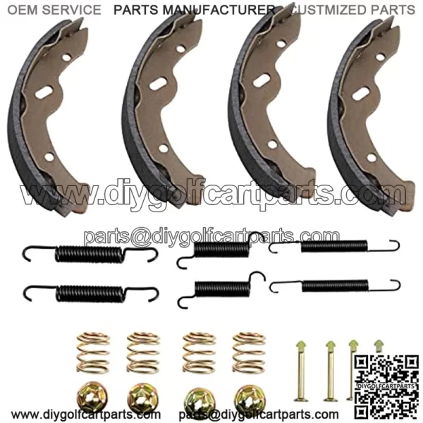 EZGO TXT Brake Hub Drum & Brake Shoes & Brake Shoes Springs Repair Kit for 1996-up Electric Golf Cart Replaces OEM # 19186G1, 70794G01, 70795G01, 27943G01, 27945G01, 27944G01 - Image 3