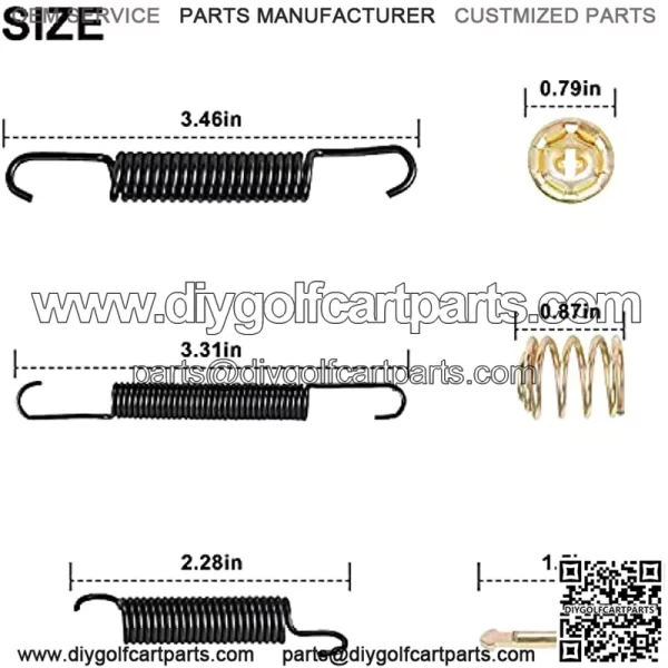 EZGO Bendix Brake Shoes Spring Kits EZGO TXT Golf Carts 1991 up Gas/Electric Yamaha G14, G16, G19, G20, G21 and G22 Brake Hardware Kit JG5819G-00,27944-G01 - Image 4