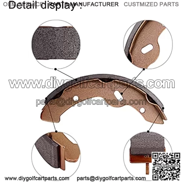 Golf Cart Brake Shoes & Brake Spring Kit Fits EZGO TXT Medalist 1997 UP, Workhorse 1996+, Yamaha G9-G22, Replace OEM 27943G01 27944G01 70795G01 JN6-F5331-01-00 - Image 3