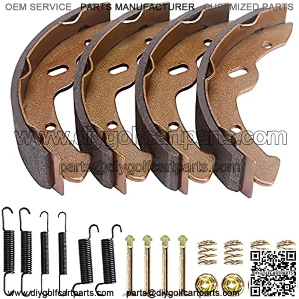 Golf Cart Brake Shoes & Brake Spring Kit Fits EZGO TXT Medalist 1997 UP, Workhorse 1996+, Yamaha G9-G22, Replace OEM 27943G01 27944G01 70795G01 JN6-F5331-01-00 - Image 4