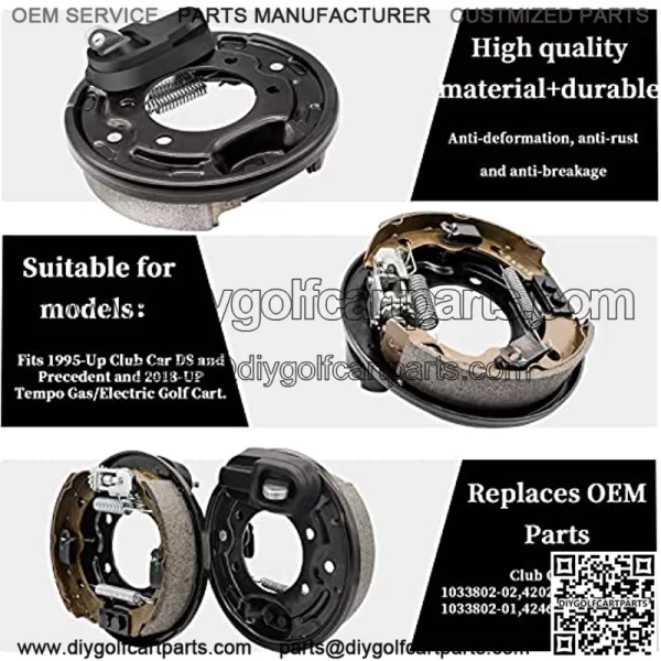 Driver Side & Passenger Side Brake Assembly,Rear Brake Cluster Fits Club Car Golf Cart,101823301/103380202 - Image 3