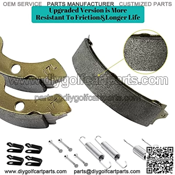 Club Car Golf Cart Brake Drums/Hub&Brake Shoes?Spring?Kit Fit Club Car DS 1995-Up&Precedent 2004-Up, Golf Cart Brake Maintenance Kit OEM#101791101 1018232-01 101816301 - Image 5