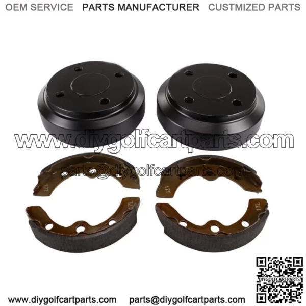 Club Car Brake Kit Drums & Shoes For  DS 1995-Up & Precedent 2004+ Golf Cart
