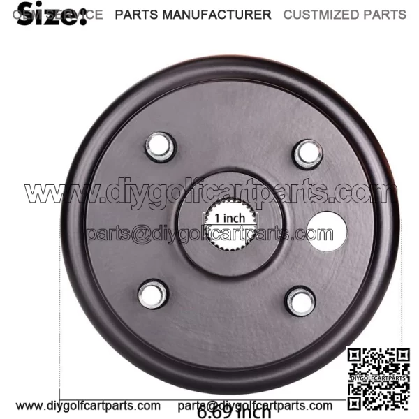 Golf Cart Rear Wheel Brake Hub Drum for 4 Cycle Gas EZGO TXT RXV 21807G1 - Image 2