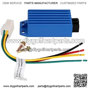 Golf Cart Voltage Reducer DC-DC Regulator Converter 36/48V to 12V, Universal for Yamaha Club Car (10A/120W) - Blue