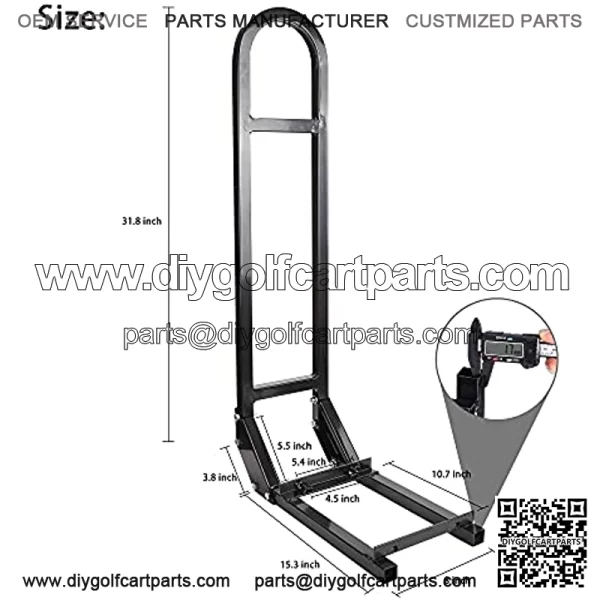 Golf Cart Rear Seat Safety Grab Bar Hand Rail for Club Car Yamaha - Image 2