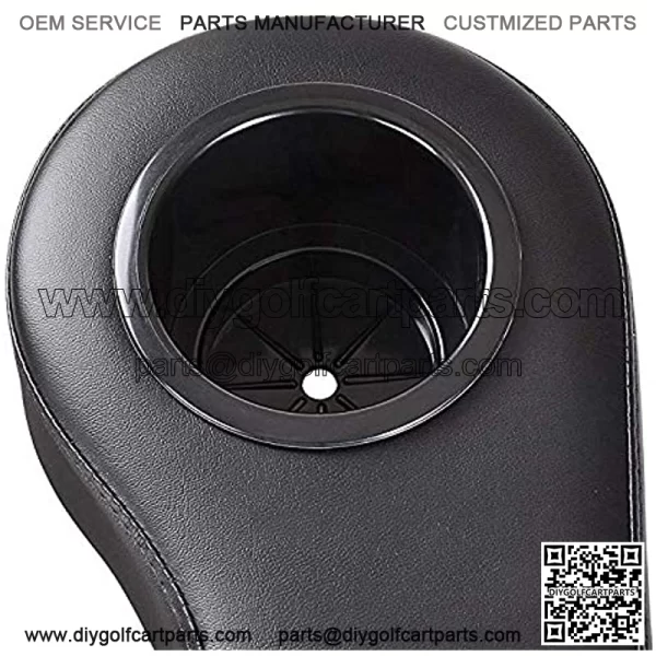 Golf Cart Rear Seat Arm Rest Cushion Cup Holder Black for EZGO, Club Car, Yamaha, More (2pcs) - Image 2