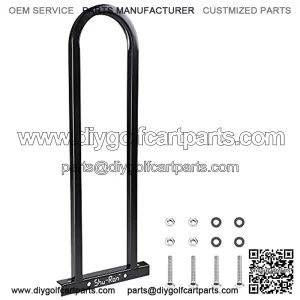 LeeMas Inc co Universal Rear Seat Safety Hand Rail Grab Bar Black Metal for Golf Cart Club Car Yamaha