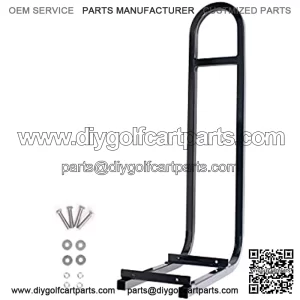 Golf Cart Rear Seat Safety Grab Bar Hand Rail Fits Club Car Yamaha Golf Car, One Solid Piece, Electrophoresis Treatment and Black Powder Coating Double Anti-Rust.