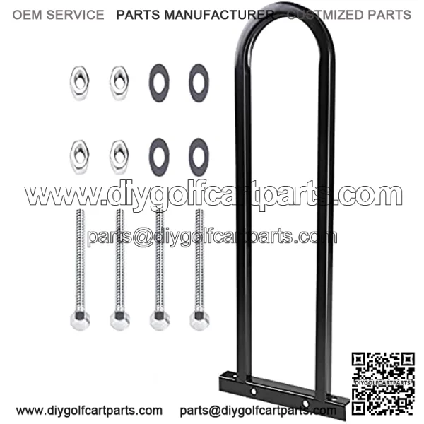 Ministry of Warehouse Safety Grab Bar Hand Rail Black for Golf Cart Rear Seat