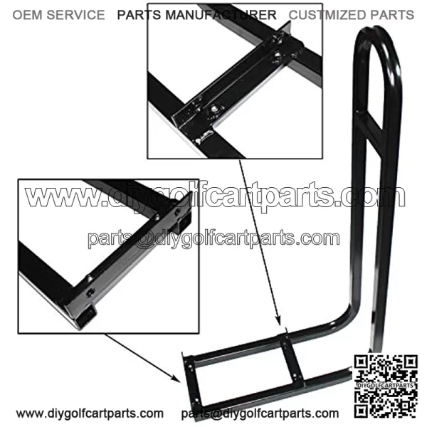 LAFORMO Golf Cart Rear Seat Safety Grab Bar Fits Club Car,EZGO, Yamaha + Bonus Reflector,Golf Car - Image 3