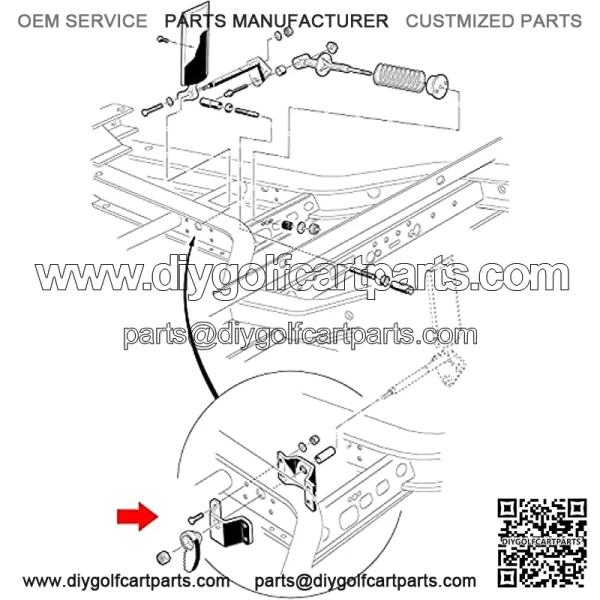 Club Car DS Accelerator Bearing Bracket for Gas/Electric Golf Cart 1981-2011 Replaces #1011694, 1017401 - Image 2