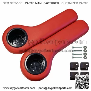 RED Golf Cart Cup Holder Rear Seat Arm Rest Cushion - Fits  / / Yamaha