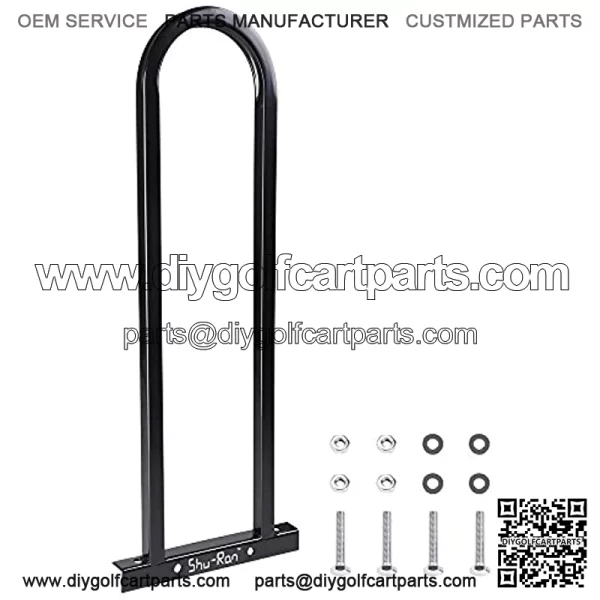 Golf Cart Rear Seat Safety Grab Bar Hand Rail Compatible with Yamaha Universal Black