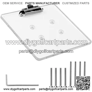 Golf Cart Scorecard Holder for Club Car Yamaha - 0.23" Thickness High-Strength Acrylic