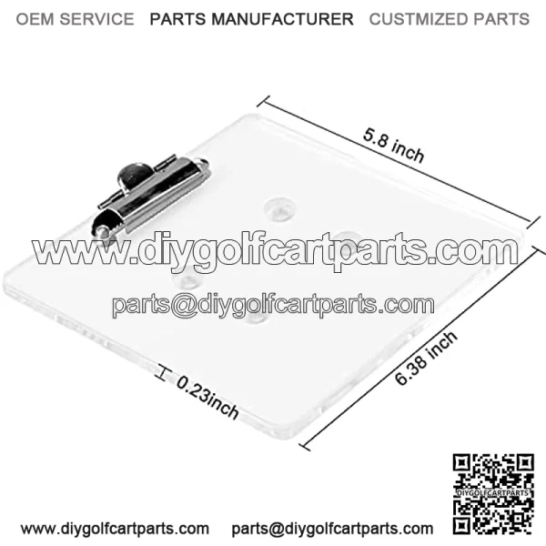 Golf Cart Scorecard Holder for Club Car Yamaha - 0.23" Thickness High-Strength Acrylic - Image 2