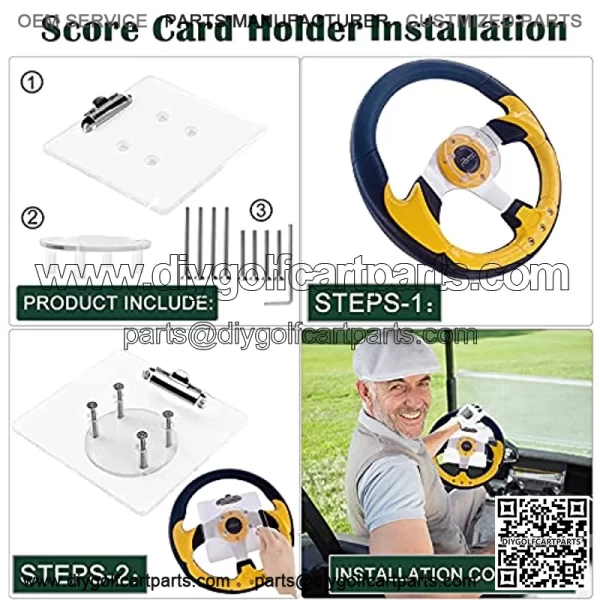 Golf Cart Scorecard Holder for Club Car Yamaha - 0.23??Thickness/More Sturdy - Image 2