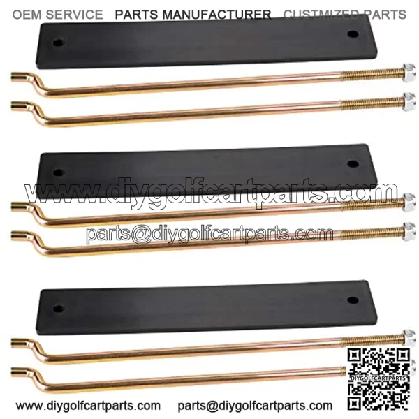 Golf Cart Battery Hold Down Retainer Plate with Rods Kit for Club Car DS and Carryall Electric 1998-2005 - Image 2