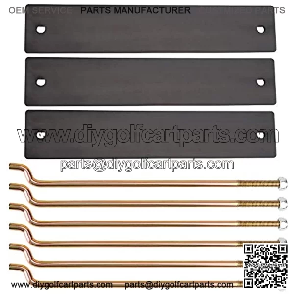 Golf Cart Battery Hold Down Retainer Plate with Rods Kit for Club Car DS and Carryall Electric 1998-2005 - Image 3