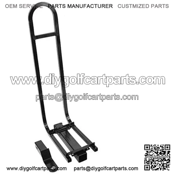 Golf Cart Safety Grab Bar & Trailer Hitch - Compatible with EZGO Club Car Yamaha & More + Bonus Reflector - Image 2