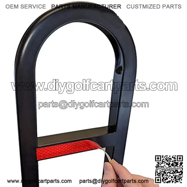 Golf Cart Safety Grab Bar & Trailer Hitch - Compatible with EZGO Club Car Yamaha & More + Bonus Reflector - Image 4