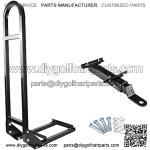 Universal Golf Cart Rear Safety Grab Bar & Trailer Hook Hitch kit Fits EZGO, Club Car, Yamaha