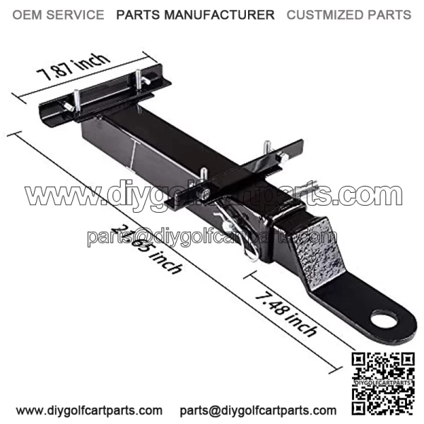 Universal Golf Cart Rear Safety Grab Bar & Trailer Hook Hitch kit Fits EZGO, Club Car, Yamaha - Image 3
