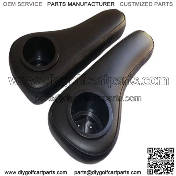 Black Arm Rests for Rear Seats for EZGO, Club Car & Yamaha Golf Carts