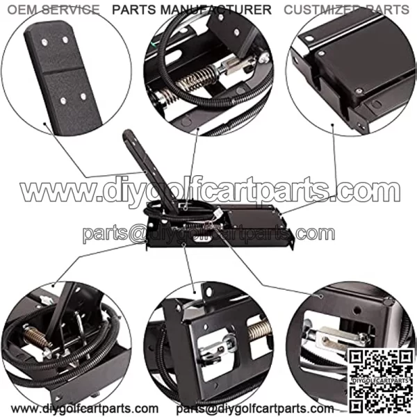 Golf Cart E-Z-GO Accelerator Pedal Box Assembly for EZGO TXT 2000 UP 48 Volt Electric PDS Models, Replace OEM# 73333-G05, 73333G05 - Image 3