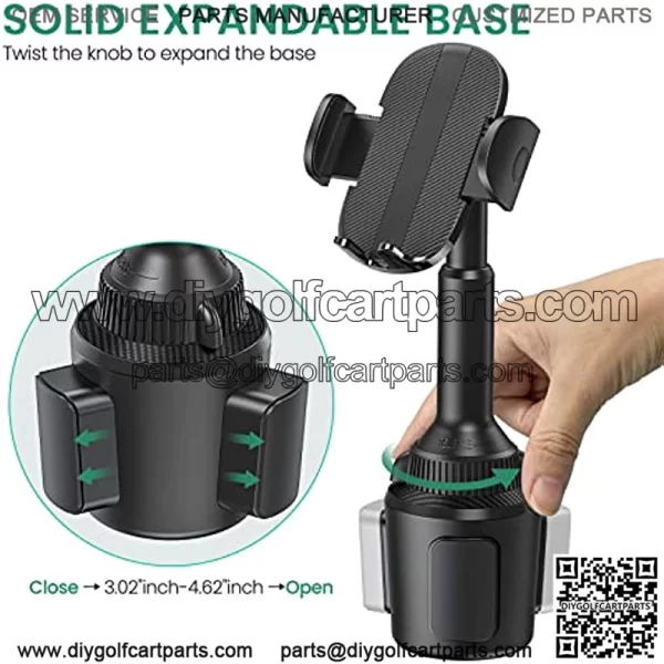 Golf Cart Phone Holder, iCarmount Golf Cart Cell Phone Mount Universal Golf Cart Accessories for All 4.7-6.8" Devices - Fit for EZGO Club Car Yamaha and Most Other Golf Cart Models - Image 2