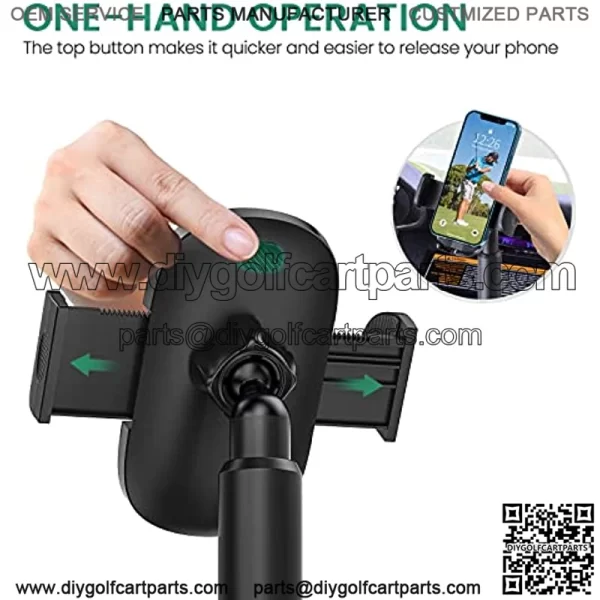 Golf Cart Phone Holder, iCarmount Golf Cart Cell Phone Mount Universal Golf Cart Accessories for All 4.7-6.8" Devices - Fit for EZGO Club Car Yamaha and Most Other Golf Cart Models - Image 3