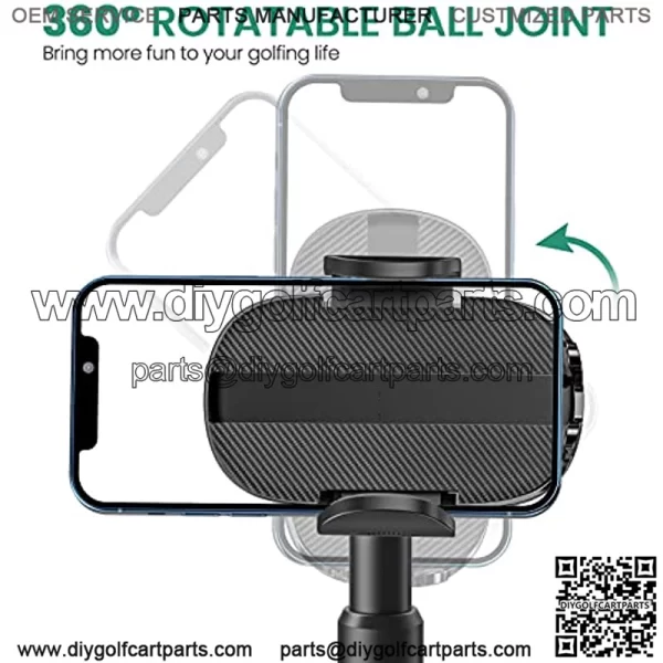 Golf Cart Phone Holder, iCarmount Golf Cart Cell Phone Mount Universal Golf Cart Accessories for All 4.7-6.8" Devices - Fit for EZGO Club Car Yamaha and Most Other Golf Cart Models - Image 4