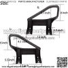 Golf Cart Arm Rest Hip Restraint for EZGO TXT & RXV Gas & Electric Driver and Passenger Side, OEM# 71701-G01 71702-G01 607532 607653-1 Pair (Left + Right) - Image 2