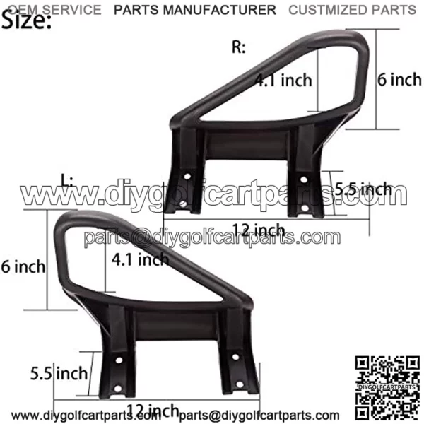 Golf Cart Arm Rest Hip Restraint for EZGO TXT & RXV Gas & Electric Driver and Passenger Side, OEM# 71701-G01 71702-G01 607532 607653-1 Pair (Left + Right) - Image 2
